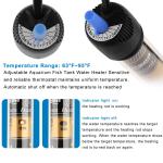 Black Long Circular Tube 300 Watt Fish Tank Aquarium Heater