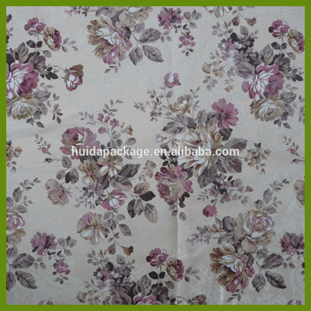 Colorful flower design printed tablecloth made of 100% polyester table decration cloth