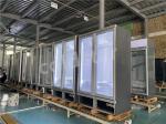 Supermarket Vertical Fan Cooling Glass Door Display Refrigerator