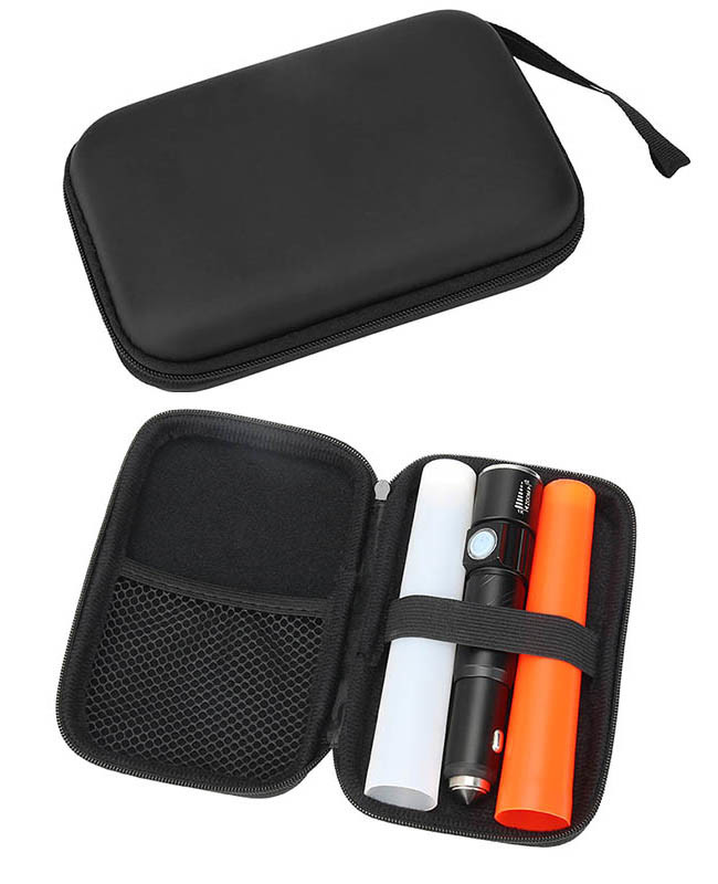 Professional Rechargeable LED Flashlight With Safety Hammer And Car Charger