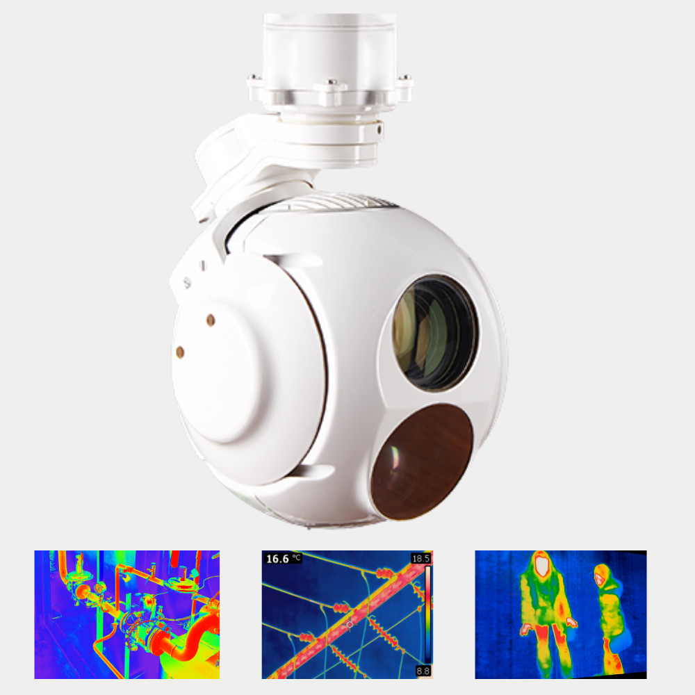360deg Continuous Rotary Drone Camera Pods 3 Axis Detectable 8µM~14µM Wavelength HXTS01CT