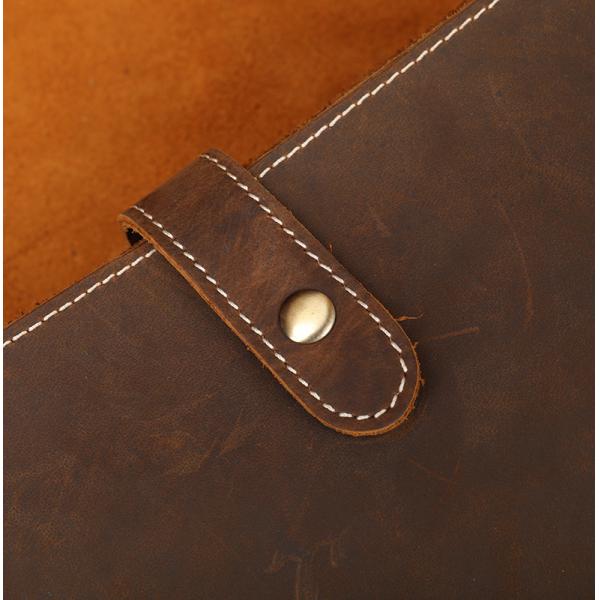 Genuine Cowhide Crazy Horse Leather Men'S Clutch Large Capacity Wallet European And American Retro Crossbody Shoulder Bag Mobile Phone Men'S Bag