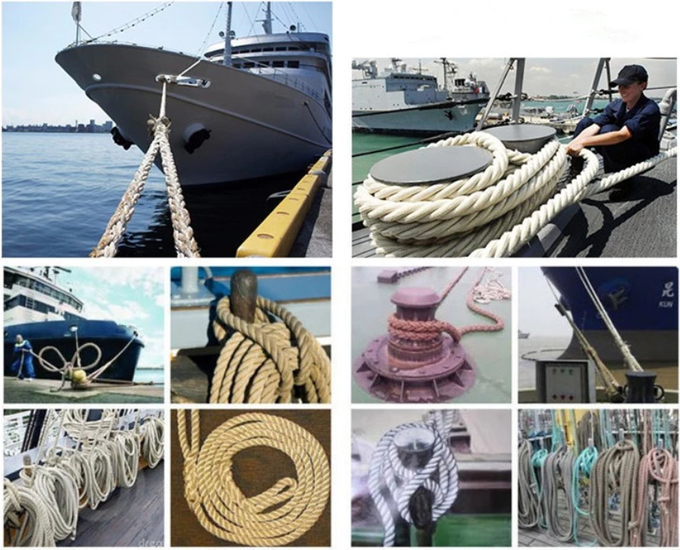 High Strength Mooring Polyester Marine Rope Water Absorbing