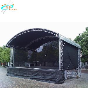 China Heavy Duty 520*760mm Lighting Aluminum Roof Truss System Curved wholesale