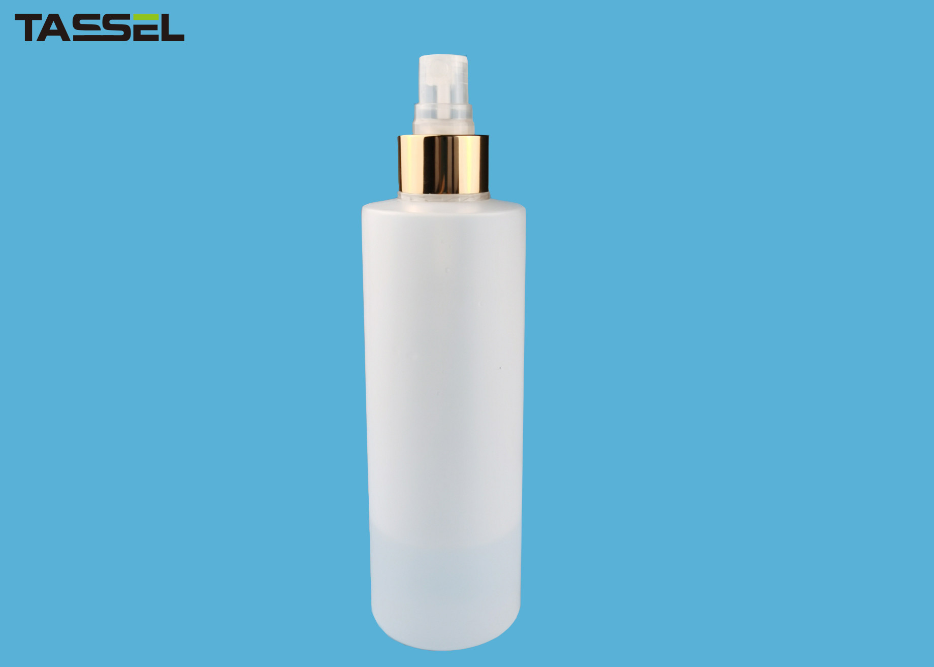 8 Oz Fine Mist Spray Bottles 250ml PE Bottle Shiny Gold Aluminum Sprayer