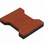 Eco Friendly Dog Bone Tiles EPDM Granules Rubber Brick Pavers