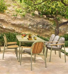 China Pastoral Teak Outdoor Dining Sets Table And Chairs For Coffee Time wholesale