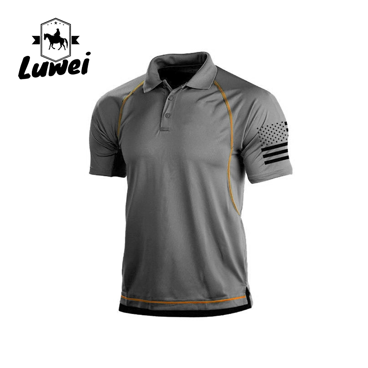 Breathable Office Cotton Polo T Shirts Short Sleeved Wear Oversize Uniform