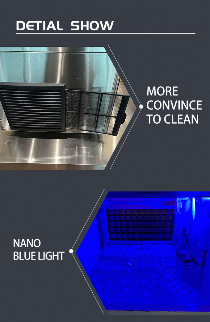 80KG Automatic Ice Machine 25kg Commercial Pellet Ice Maker For Coffee Shop