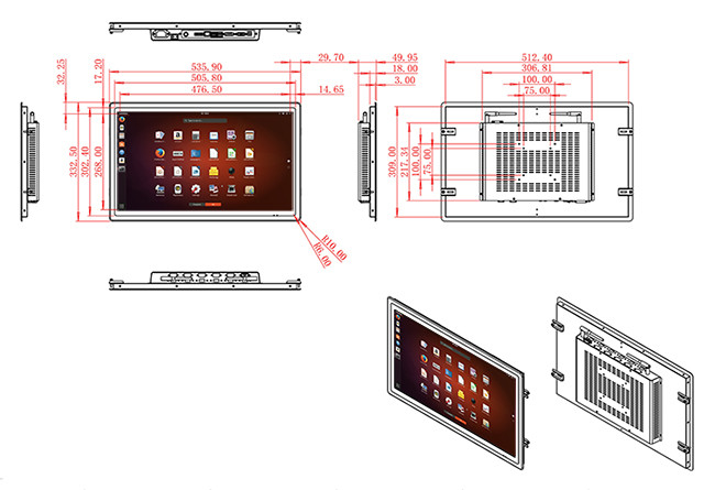 21.5-Inch Integrated Linux Display for Smart City Applications and Industrial Equipment
