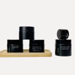 50g 1oz 2oz 100g Matte Black Thick Bottom Glass Cosmetic Cream Jar