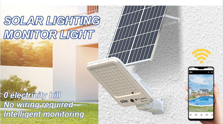 WIFI CCTV Ip66 Waterproof Outdoor Led Flood Lights 1200LM Electricity Free