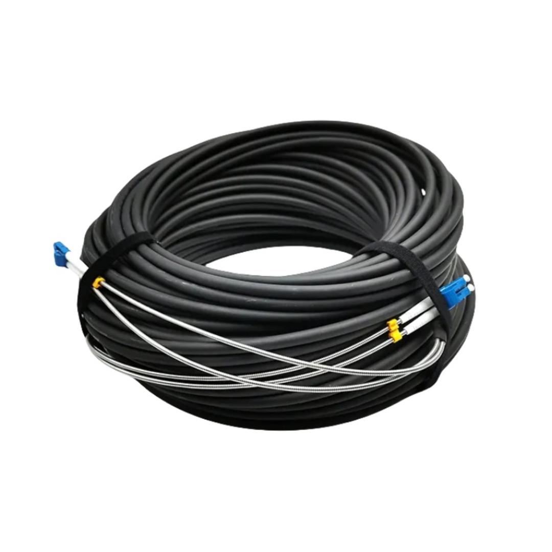 4G Network LC UPC Duplex IP67 Waterproof Fiber Optic Cable with Waterproof Connector