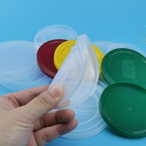 China Clear Recycling Embossed Resuable 73mm PE Plastic Lids wholesale