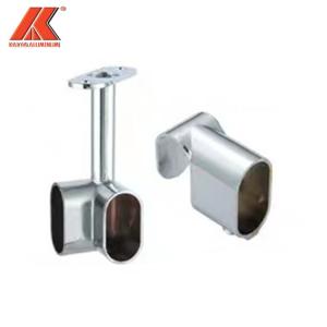 China Furniture Die Casting Parts Oval Wardrobe Tube End Hanging Bracket wholesale