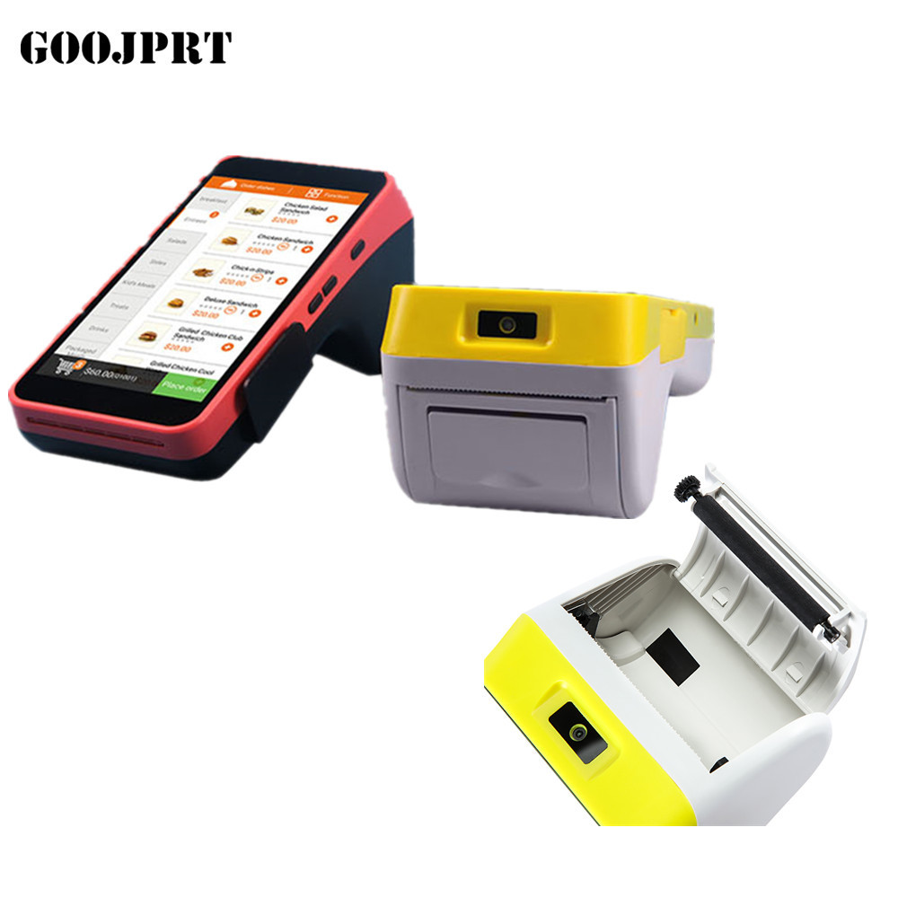 Free SDK Handheld POS Terminal Blue / Orange Colour Easy Paper Structure