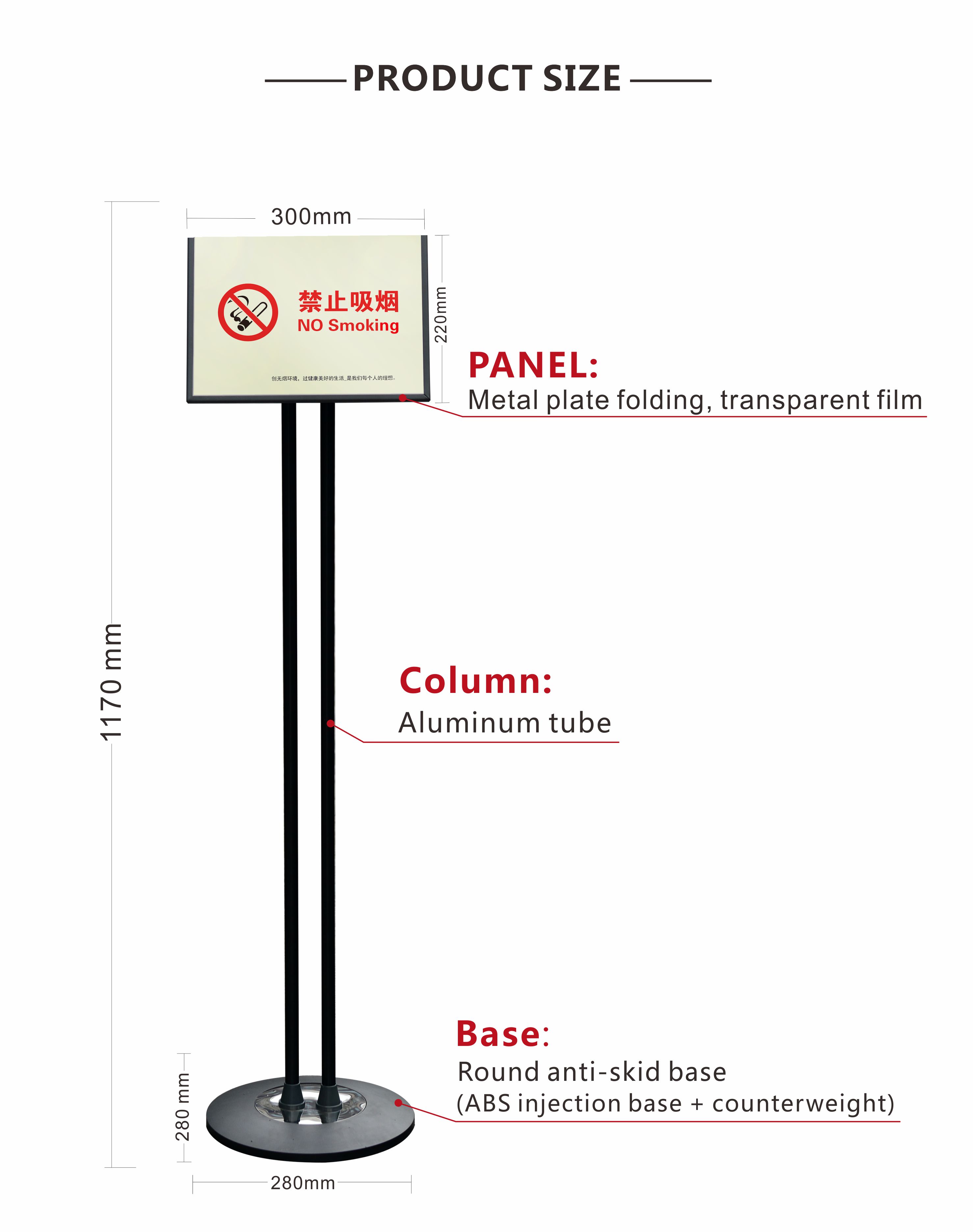 Billboard A4 Poster Display Stand Angle Adjustable Double Lever