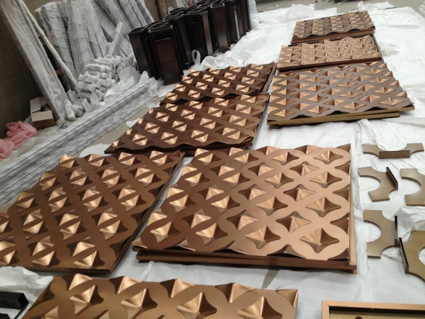 Rose Gold Stainless Steel Screen Panels Stair For Railing/Balustrade/Balcony