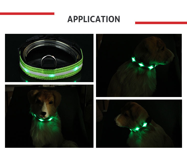 100% Eco - Friendly Safety Night Light Adjustable Dog Collar Puppy Cat Flashing Necklace
