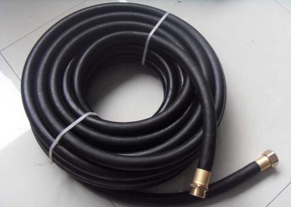 Black Rubber Heavy Duty Contractor Commercial Grade Water Hose With Brass