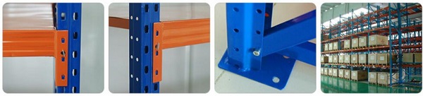 Food Packaging Selective Warehouse Pallet Racking Multi Level Cold Roll Steel 