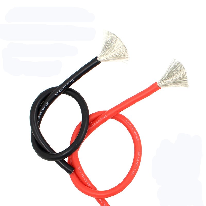 ELETECK High Temperature Silicone Wire 18AWG Red Black 2.3mm OD