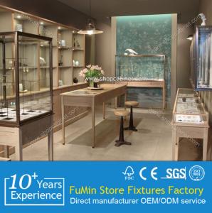China stylish modern wood ring jewelry display showcase wholesale
