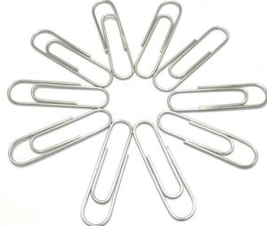 China 100 PCS/Box Silver Zinc Finish Round Shaped 25mm Metal Paper Clips wholesale