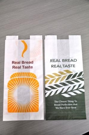 Rectangle Kraft Paper Bread Packaging Bags Grease Proof Eco Friendly
