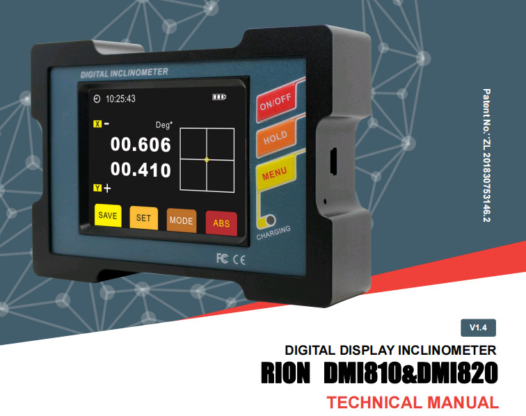 RION DMI810 High Reliable Touch Screen Digital Inclinometer