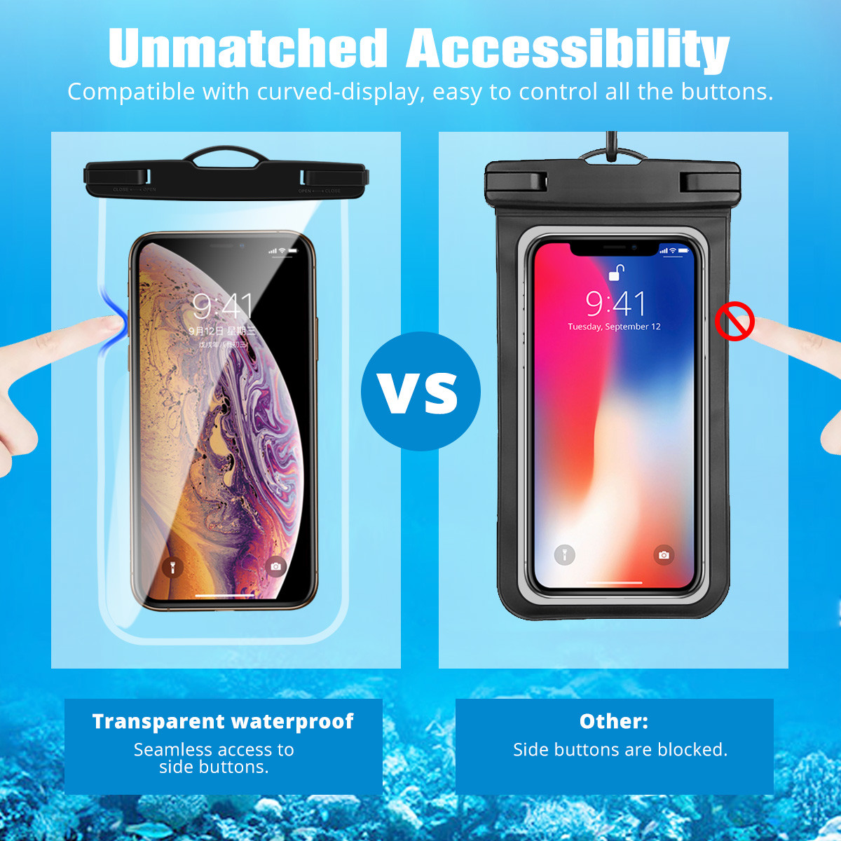 Underwater Phone Waterproof Cover Waterproof Swimming Bag Case Phone Pouch