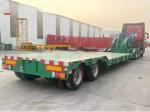 80 Ton 3 Axle Low Bed Trailer Detachable Gooseneck Lowboy Trailer For Sale In