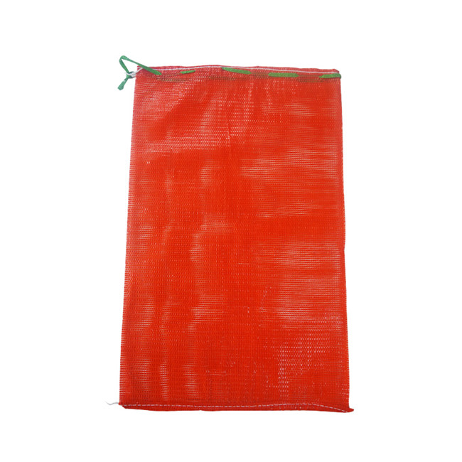 Drawstring Mesh Firewood Bags for Agricultural Produce and Vegetables Sealing Handle