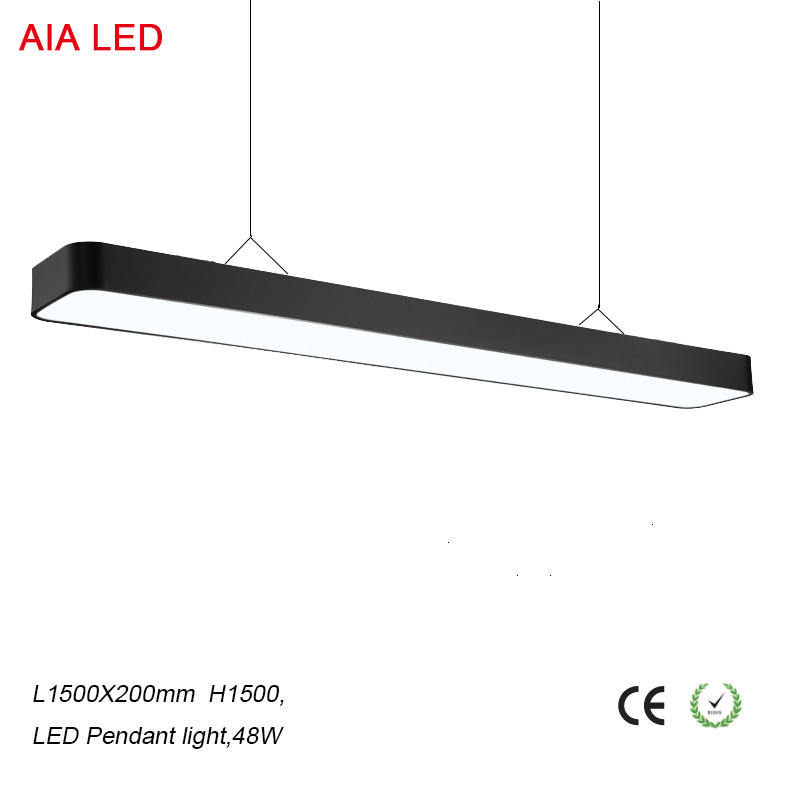 Popular indoor commercial office 48W 1.5M led pendant light for meeting room
