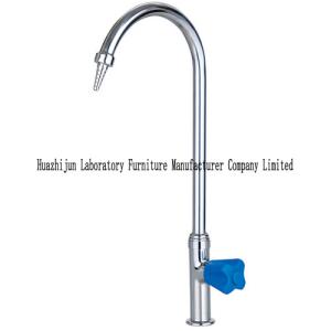 China Light White Laboratory Fittings Faucet Thick Copper Water Tap PP Knob wholesale