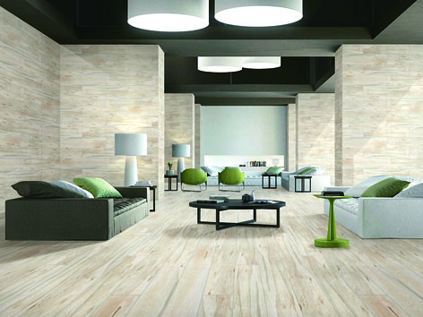 Digital Wood Look Porcelain Tile Wood Effect Porcelain Floor Tiles Beige Color