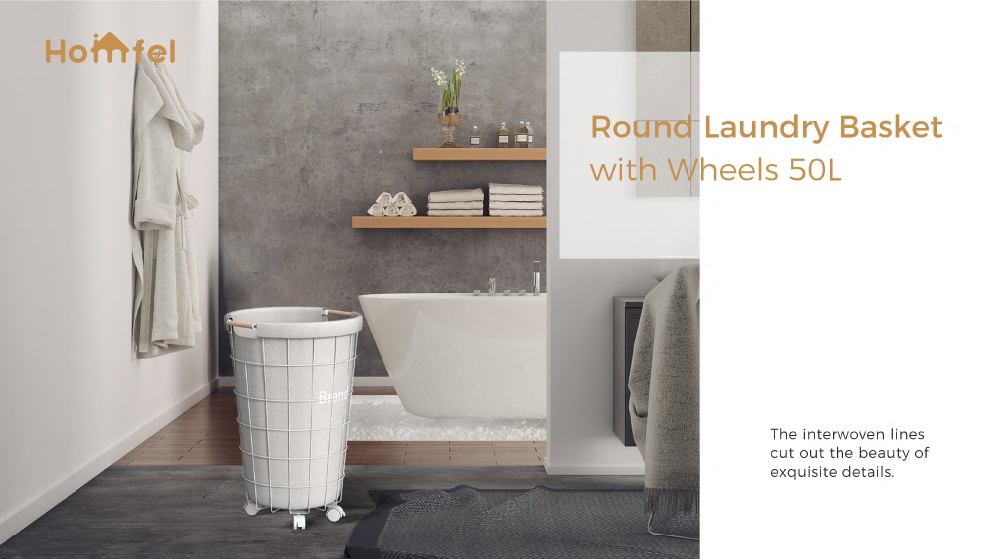 Customized Square Metal Laundry Basket , Rolling Metal Laundry Hamper