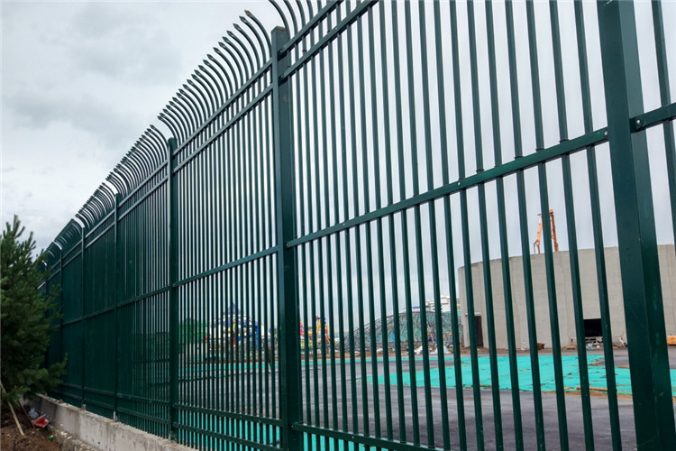60X60mm Metal Tubular Fencing Aluminium Steel Ornamental Loop Top