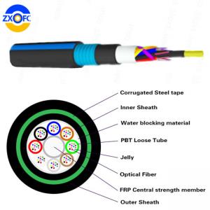 China G657 Direct Burial Fiber Optic Cable 12 Core Single Mode Corrosion Resistant wholesale