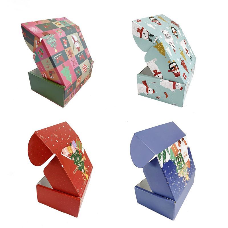 Wholesale Folding Folded Shipping Custom Luxury Printed Christmas Gift Kraft Paper Corrugated Mailer Box Cosmetic Food Packing Package Packaging Boxes