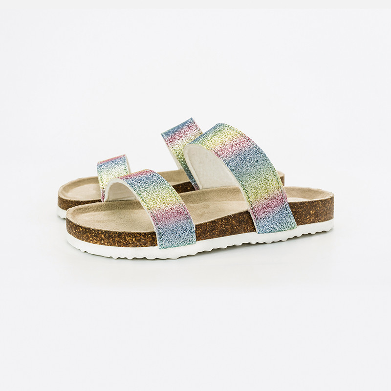Double Strap Skidproof EVA Slide Sandal With Cork Sole