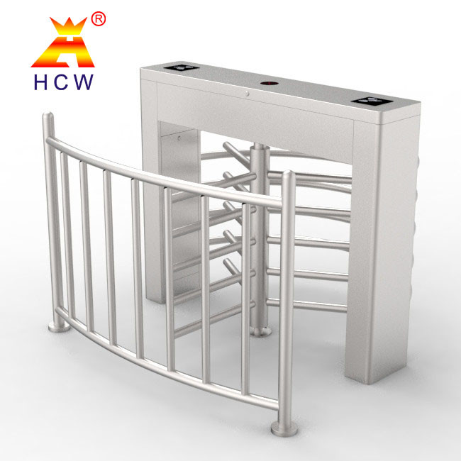 Swiping Card Half Height Turnstile SUS304 1.2mm Thickness Electromagnet Control