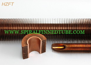 Cupro Nickel Heat Exchanger Fin Tube for Domestic Condensing Boiler 10MM Fin Height