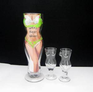 China Handmade Bikini Beauty Shaped LFGB Unique Shot Glasses wholesale