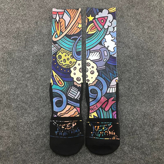 Cartoon Character Sublimation Sport Socks Custom Digital Printed Socks