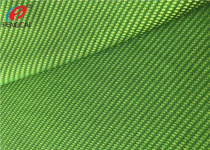 100% Polyester Melange Lattice Bird Eye Mesh Fabric , Weft Knitting Fabric