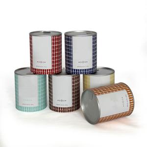 China CMYK Printing Kraft Paper Tube Packaging With Aluminum Foil Lids wholesale