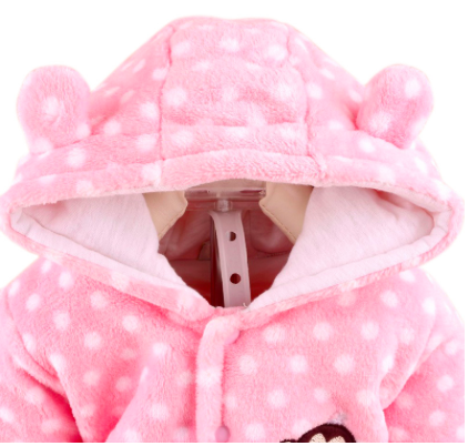 Winter custom baby clothes fleece lined newborn baby rompers