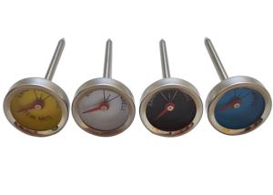China Bimetal Dial Instant Reading BBQ Meat Thermometer Customized Probe Length wholesale