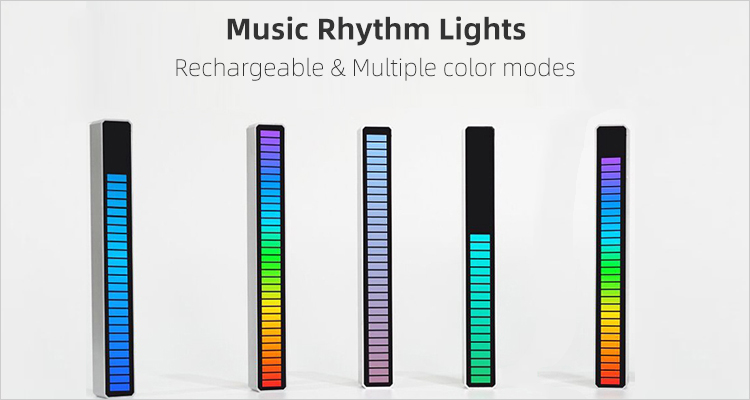 DC5V 1A 16KHZ Acrylic Car Atmosphere Lights Music Synchronization RGB LED
